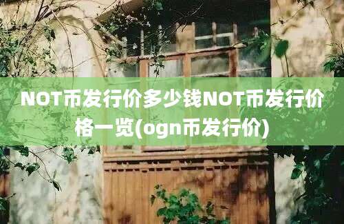 NOT币发行价多少钱NOT币发行价格一览(ogn币发行价)