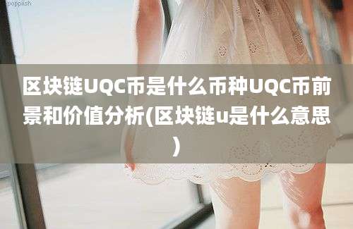 区块链UQC币是什么币种UQC币前景和价值分析(区块链u是什么意思)