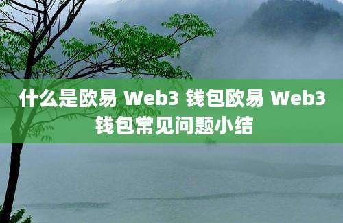 什么是欧易 Web3 钱包欧易 Web3 钱包常见问题小结