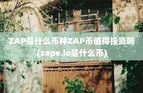 ZAP是什么币种ZAP币值得投资吗(zepe.io是什么币)