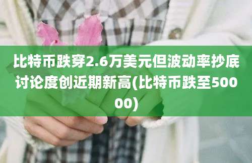 比特币跌穿2.6万美元但波动率抄底讨论度创近期新高(比特币跌至50000)