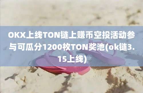 OKX上线TON链上赚币空投活动参与可瓜分1200枚TON奖池(ok链3.15上线)