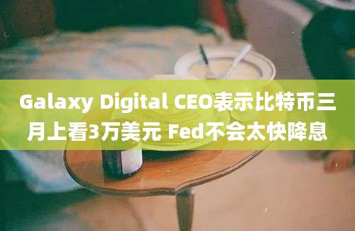 Galaxy Digital CEO表示比特币三月上看3万美元 Fed不会太快降息