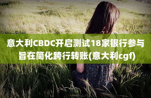 意大利CBDC开启测试18家银行参与 旨在简化跨行转账(意大利cgf)