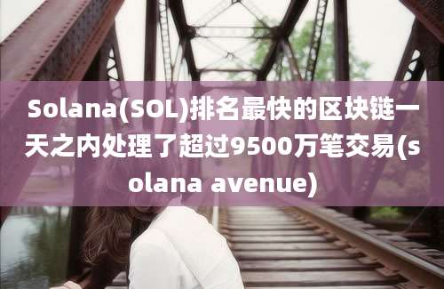 Solana(SOL)排名最快的区块链一天之内处理了超过9500万笔交易(solana avenue)