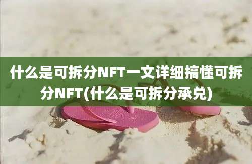 什么是可拆分NFT一文详细搞懂可拆分NFT(什么是可拆分承兑)