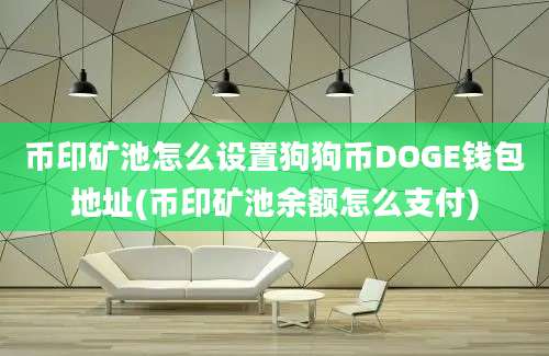 币印矿池怎么设置狗狗币DOGE钱包地址(币印矿池余额怎么支付)