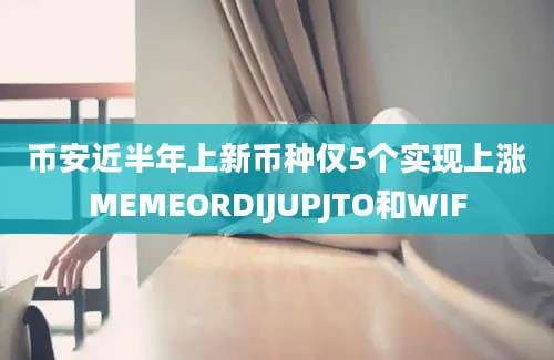 币安近半年上新币种仅5个实现上涨MEMEORDIJUPJTO和WIF