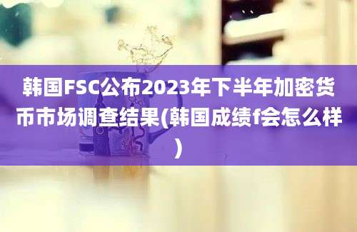 韩国FSC公布2023年下半年加密货币市场调查结果(韩国成绩f会怎么样)