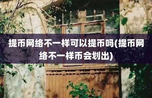 提币网络不一样可以提币吗(提币网络不一样币会划出)