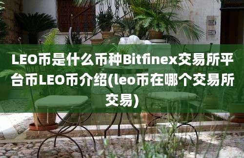 LEO币是什么币种Bitfinex交易所平台币LEO币介绍(leo币在哪个交易所交易)