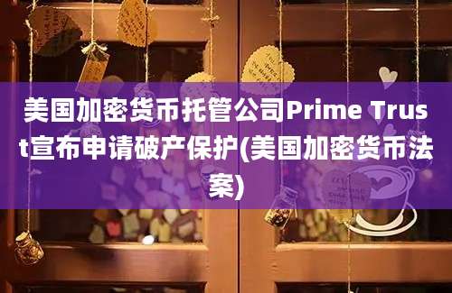 美国加密货币托管公司Prime Trust宣布申请破产保护(美国加密货币法案)