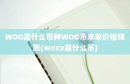 WOO是什么币种WOO币未来价格预测(wozx是什么币)