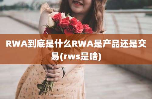 RWA到底是什么RWA是产品还是交易(rws是啥)