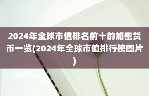 2024年全球市值排名前十的加密货币一览(2024年全球市值排行榜图片)