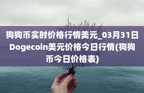 狗狗币实时价格行情美元_03月31日Dogecoin美元价格今日行情(狗狗币今日价格表)