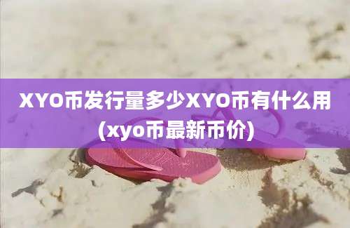 XYO币发行量多少XYO币有什么用(xyo币最新币价)