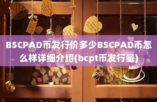 BSCPAD币发行价多少BSCPAD币怎么样详细介绍(bcpt币发行量)