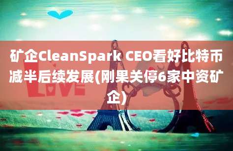 矿企CleanSpark CEO看好比特币减半后续发展(刚果关停6家中资矿企)