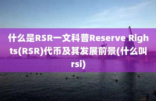 什么是RSR一文科普Reserve Rights(RSR)代币及其发展前景(什么叫rsi)