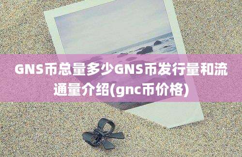 GNS币总量多少GNS币发行量和流通量介绍(gnc币价格)