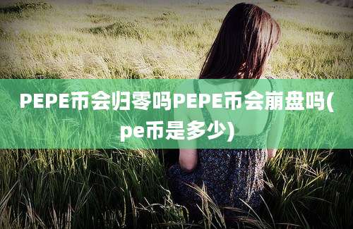 PEPE币会归零吗PEPE币会崩盘吗(pe币是多少)