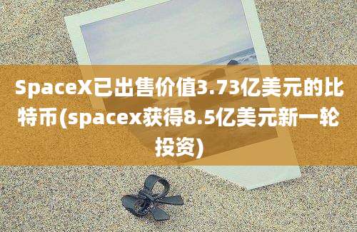 SpaceX已出售价值3.73亿美元的比特币(spacex获得8.5亿美元新一轮投资)