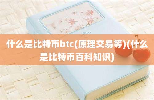 什么是比特币btc(原理交易等)(什么是比特币百科知识)