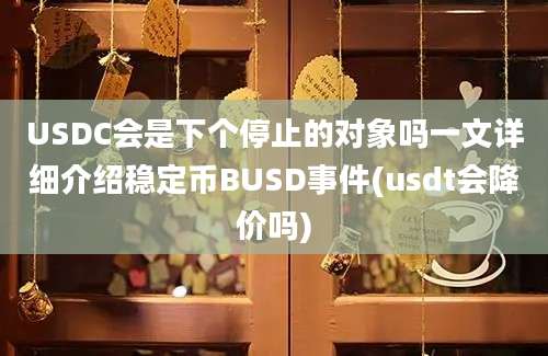 USDC会是下个停止的对象吗一文详细介绍稳定币BUSD事件(usdt会降价吗)