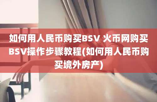 如何用人民币购买BSV 火币网购买BSV操作步骤教程(如何用人民币购买境外房产)