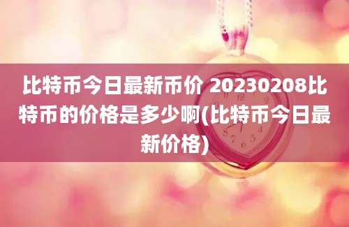 比特币今日最新币价 20230208比特币的价格是多少啊(比特币今日最新价格)