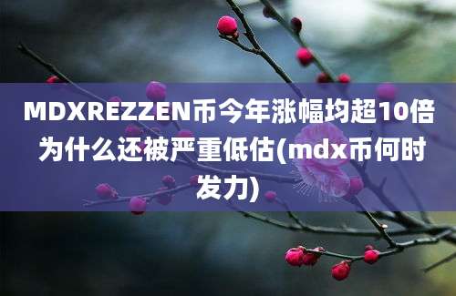 MDXREZZEN币今年涨幅均超10倍 为什么还被严重低估(mdx币何时发力)