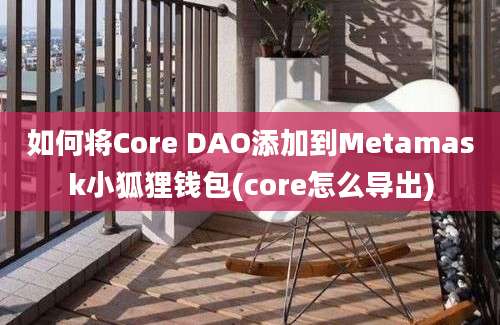 如何将Core DAO添加到Metamask小狐狸钱包(core怎么导出)