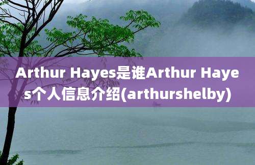 Arthur Hayes是谁Arthur Hayes个人信息介绍(arthurshelby)