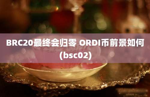 BRC20最终会归零 ORDI币前景如何(bsc02)