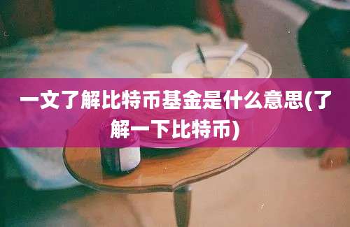 一文了解比特币基金是什么意思(了解一下比特币)