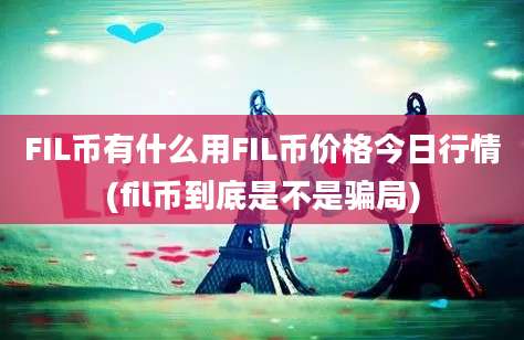 FIL币有什么用FIL币价格今日行情(fil币到底是不是骗局)