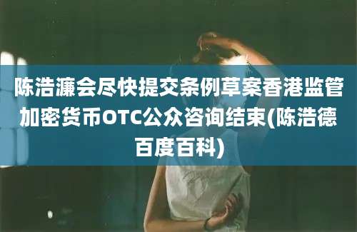 陈浩濂会尽快提交条例草案香港监管加密货币OTC公众咨询结束(陈浩德百度百科)