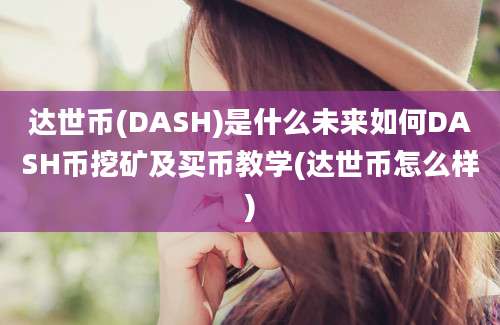 达世币(DASH)是什么未来如何DASH币挖矿及买币教学(达世币怎么样)