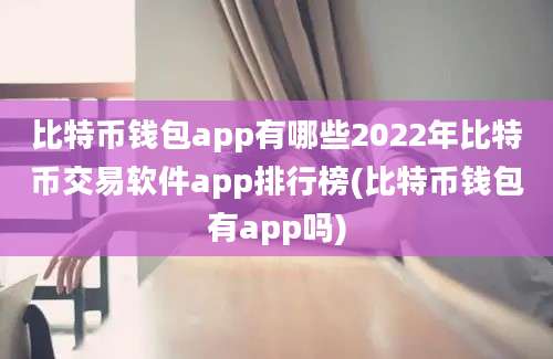 比特币钱包app有哪些2022年比特币交易软件app排行榜(比特币钱包有app吗)