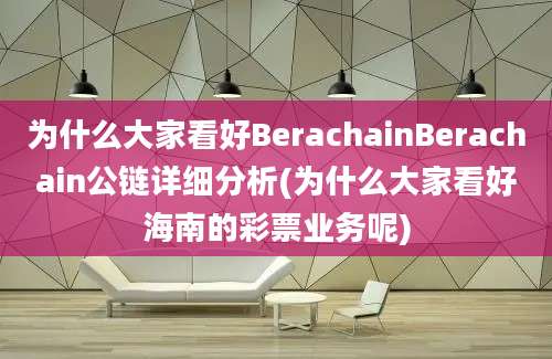 为什么大家看好BerachainBerachain公链详细分析(为什么大家看好海南的彩票业务呢)