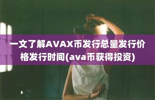 一文了解AVAX币发行总量发行价格发行时间(ava币获得投资)