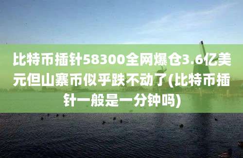 比特币插针58300全网爆仓3.6亿美元但山寨币似乎跌不动了(比特币插针一般是一分钟吗)