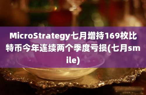 MicroStrategy七月增持169枚比特币今年连续两个季度亏损(七月smile)