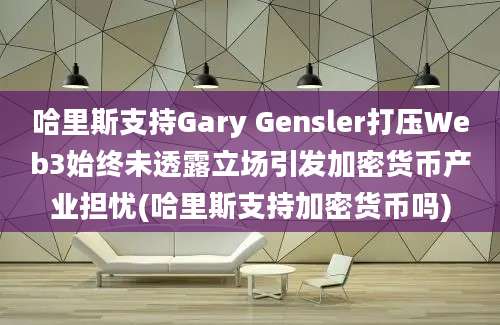 哈里斯支持Gary Gensler打压Web3始终未透露立场引发加密货币产业担忧(哈里斯支持加密货币吗)