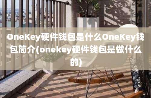 OneKey硬件钱包是什么OneKey钱包简介(onekey硬件钱包是做什么的)