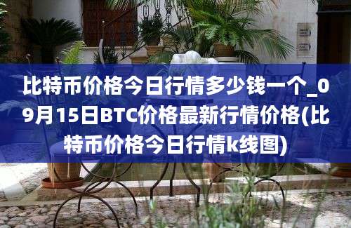 比特币价格今日行情多少钱一个_09月15日BTC价格最新行情价格(比特币价格今日行情k线图)