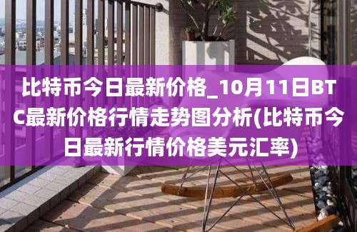 比特币今日最新价格_10月11日BTC最新价格行情走势图分析(比特币今日最新行情价格美元汇率)