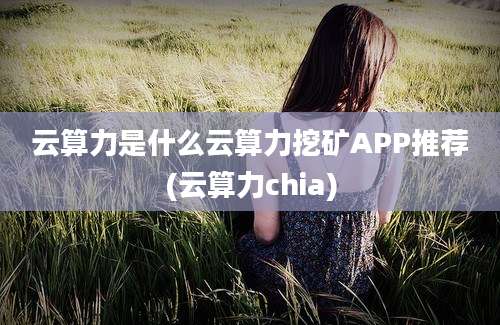 云算力是什么云算力挖矿APP推荐(云算力chia)