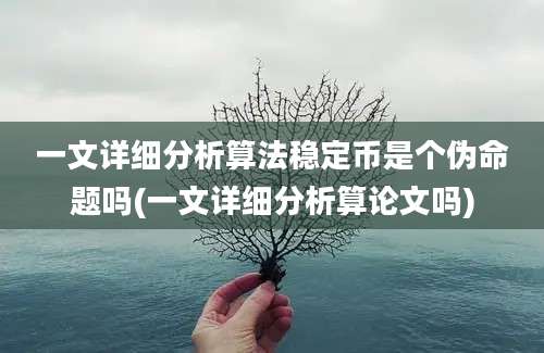 一文详细分析算法稳定币是个伪命题吗(一文详细分析算论文吗)